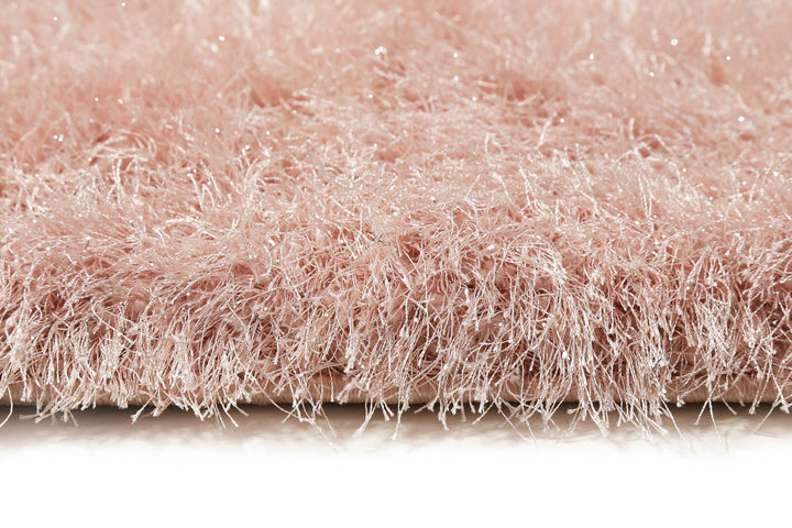 Shiny Touch Teppich rosa Hochflor rechteckig