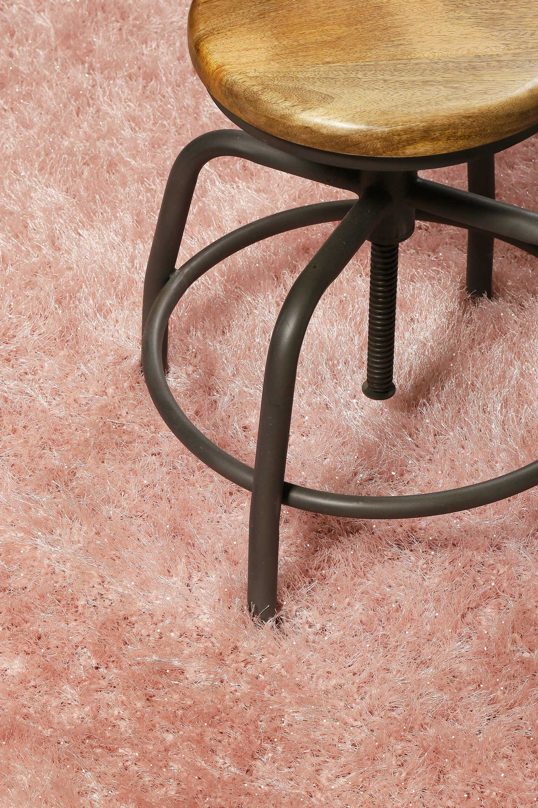 Shiny Touch Teppich rosa Hochflor rechteckig