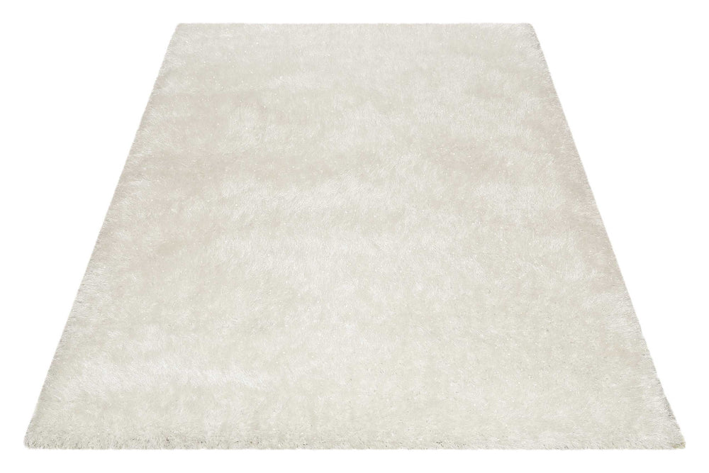 Shiny Touch Teppich weiß Hochflor rechteckig