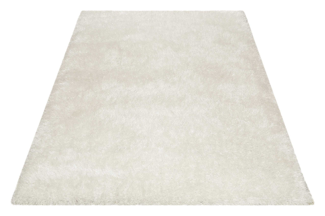 Shiny Touch Teppich weiß Hochflor rechteckig