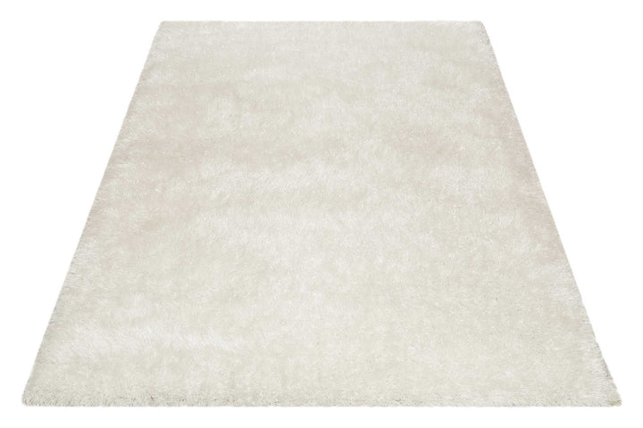 Shiny Touch Teppich weiß Hochflor rechteckig
