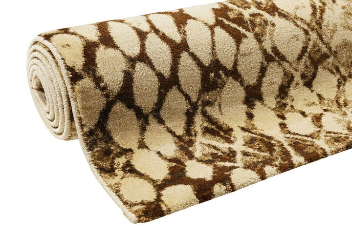 Snake Teppich beige Kurzflor rechteckig