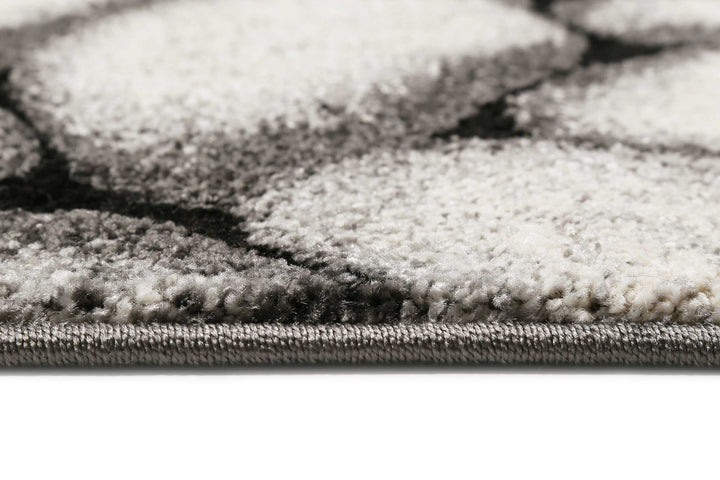 Stony Island Teppich silber Kurzflor rechteckig