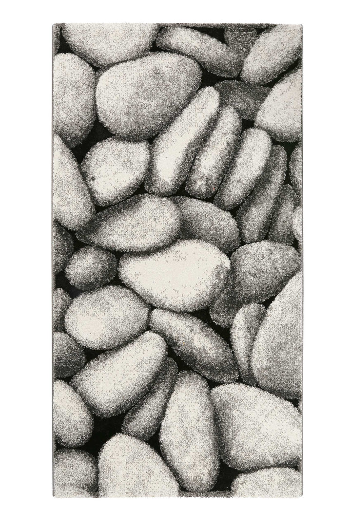 Stony Island Teppich silber Kurzflor rechteckig