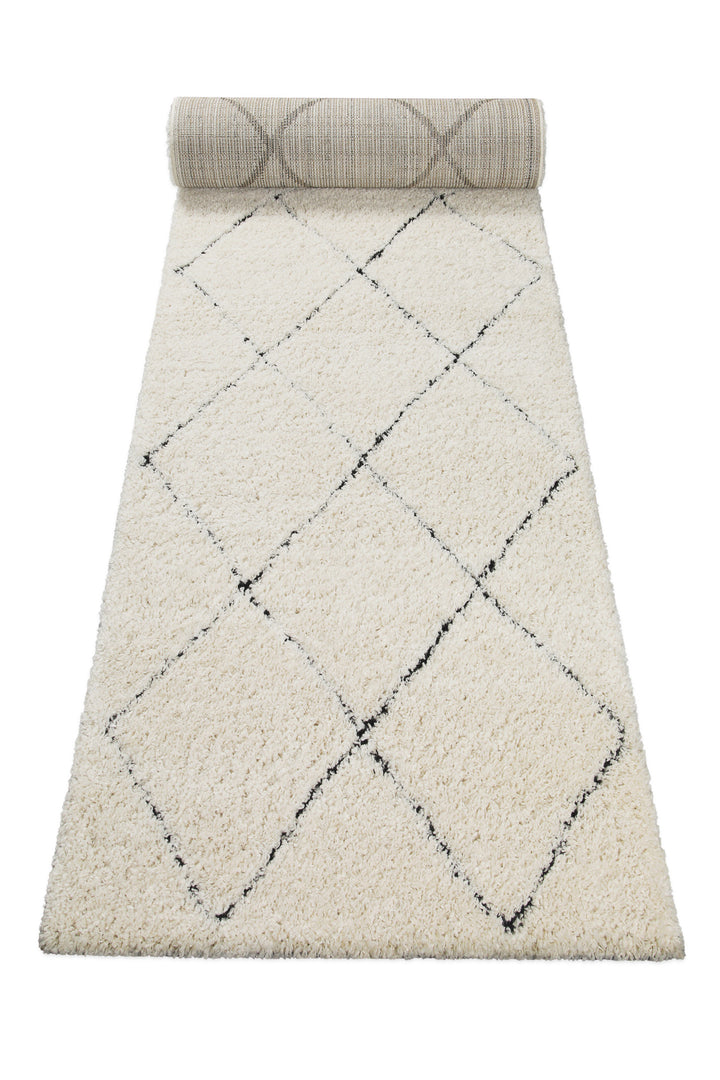 STUDIO two Teppich creme beige Hochflor rechteckig