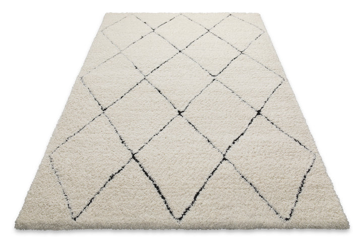 STUDIO two Teppich creme beige Hochflor rechteckig