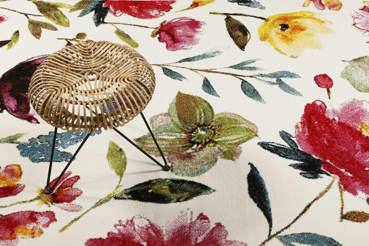 SUMMER BREEZE Teppich weiß Kurzflor rechteckig