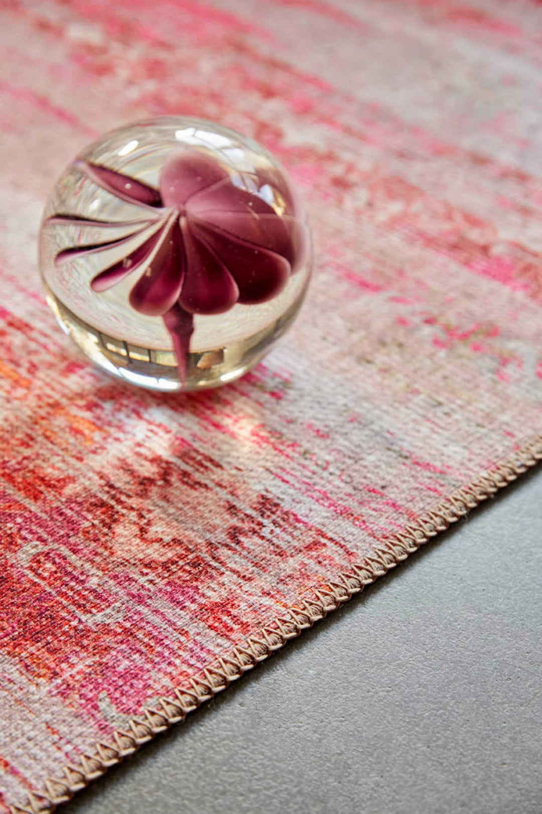 Sunset in Faro Teppich pink Kurzflor rechteckig