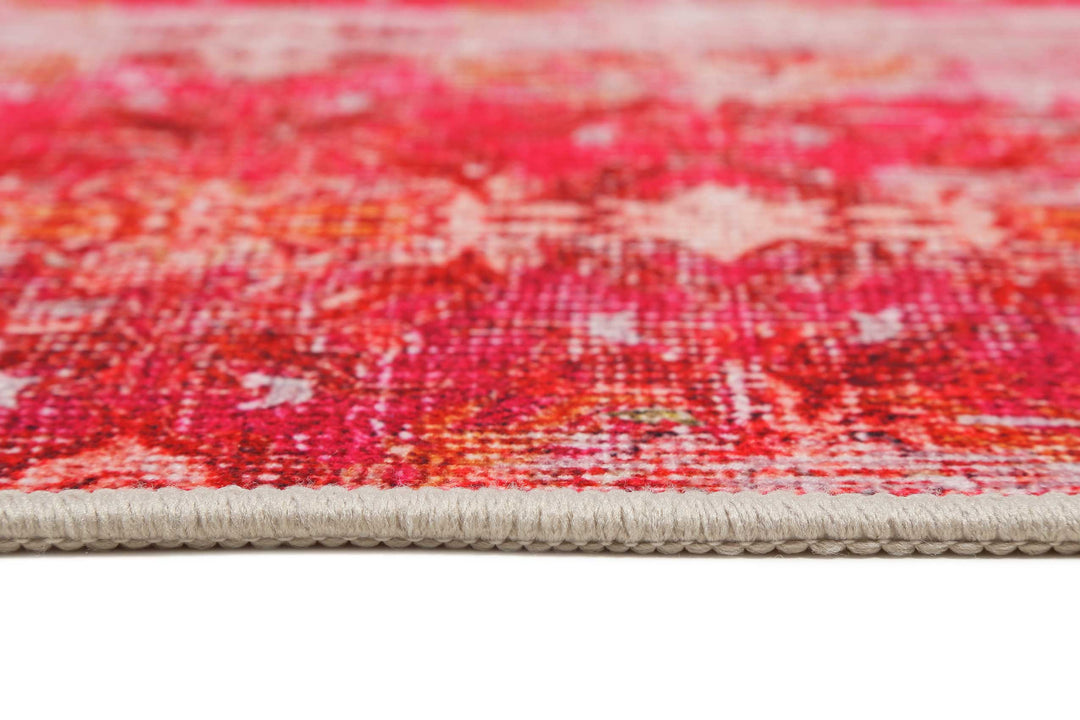 Sydney Badteppich rot Kurzflor rechteckig