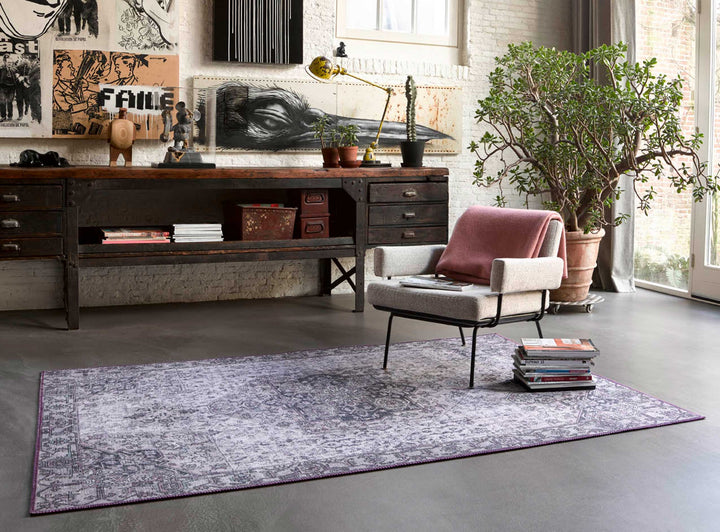 Synchronize Teppich lila Kurzflor rechteckig