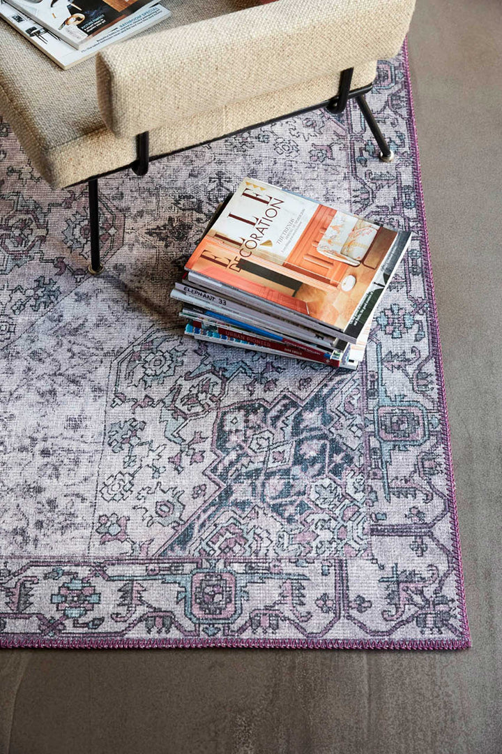 Synchronize Teppich lila Kurzflor rechteckig