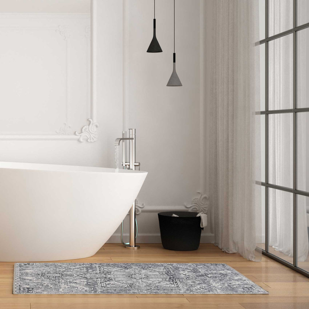 Badteppich Grau Vintage "Urban Estate" WECONhome