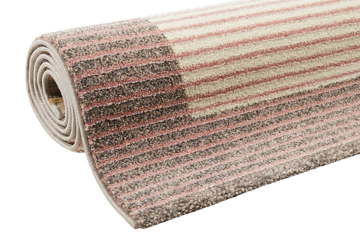 Teppich Rosa Grau Kurzflor "Velvet Flow" WECONhome