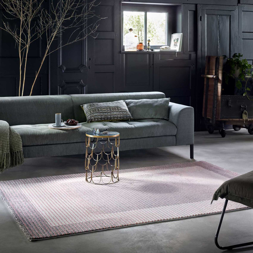 Teppich Rosa Grau Kurzflor Velvet Flow WECONhome jetzt kaufen