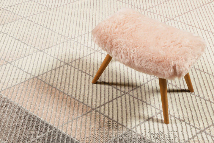 Velvet Walk Teppich rosa Kurzflor rechteckig
