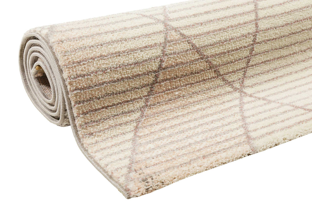 Velvet Walk Teppich rosa Kurzflor rechteckig