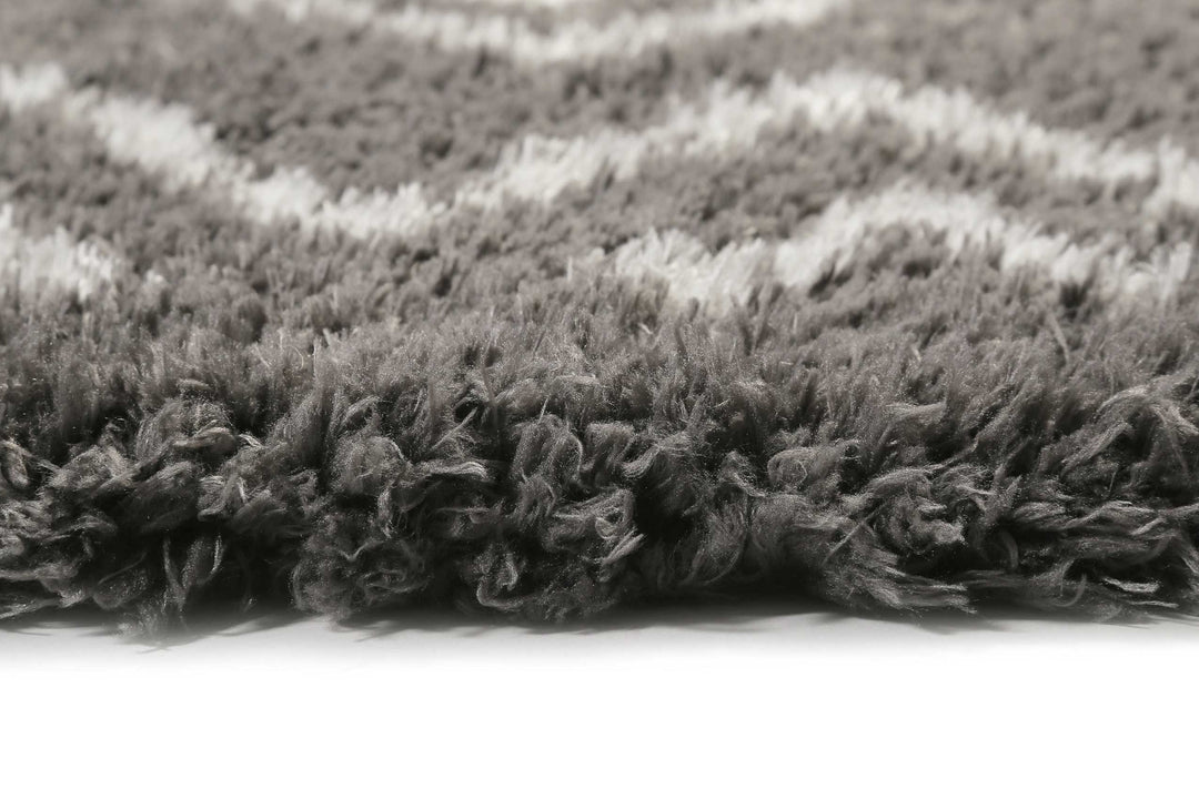 Yagour Teppich anthrazit Hochflor rechteckig