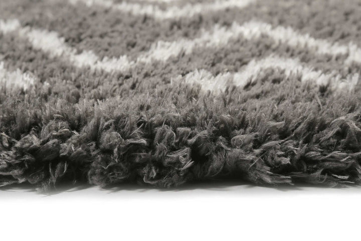 Yagour Teppich anthrazit Hochflor rechteckig