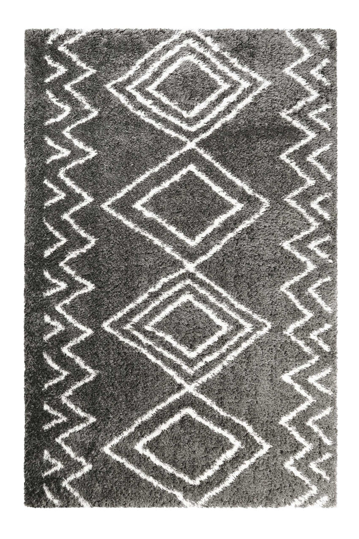 Yagour Teppich anthrazit Hochflor rechteckig