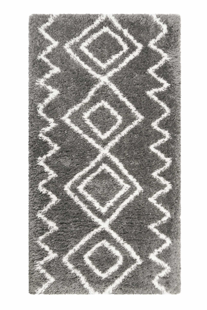 Yagour Teppich anthrazit Hochflor rechteckig