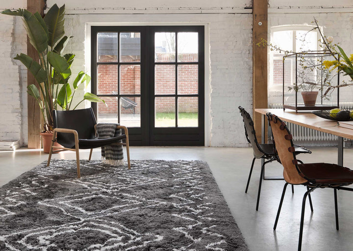 Yagour Teppich anthrazit Hochflor rechteckig