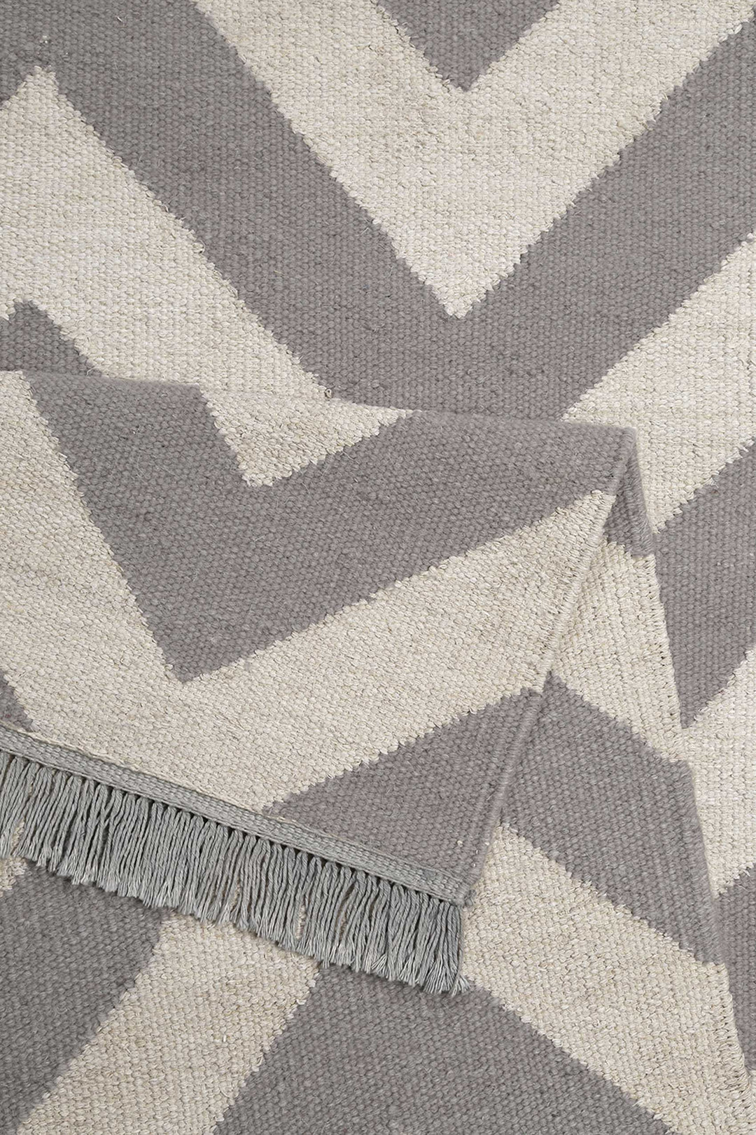 Zig-Zag Teppich natur Kurzflor rechteckig