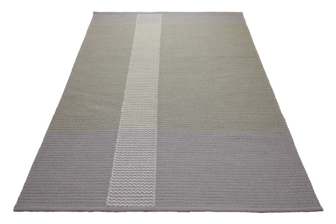 160x230 Teppich Wohnzimmer Greige trifft Hellblau – Skandi-Flachgewebe mit Charakter