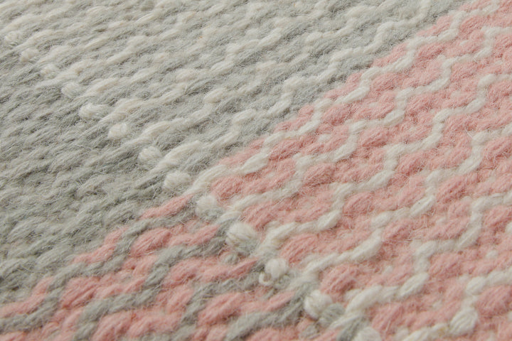 160x230 Teppich Wohnzimmer Rosé trifft Salbei – Skandi-Flachgewebe mit Charakter