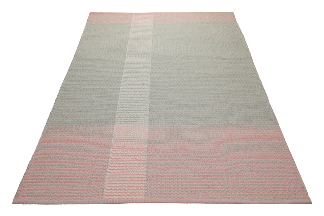 160x230 Teppich Wohnzimmer Rosé trifft Salbei – Skandi-Flachgewebe mit Charakter