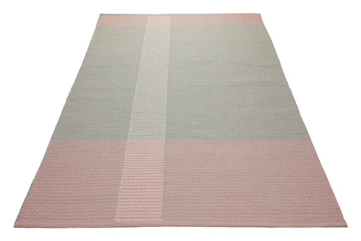 160x230 Teppich Wohnzimmer Rosé trifft Salbei – Skandi-Flachgewebe mit Charakter