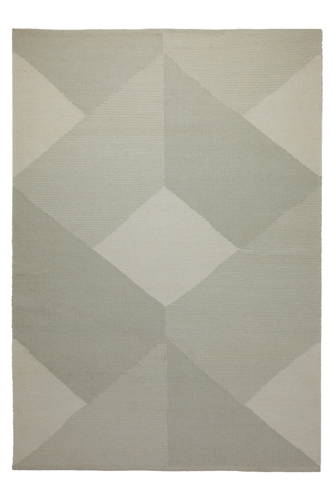 160x230 Teppich Wohnzimmer Salbei trifft Creme – Skandi-Handwebteppich in zarten Pastelltönen