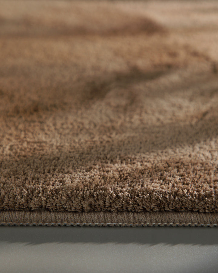 Badematte Badteppich Joris Beige Braun flauschig Detail Flor