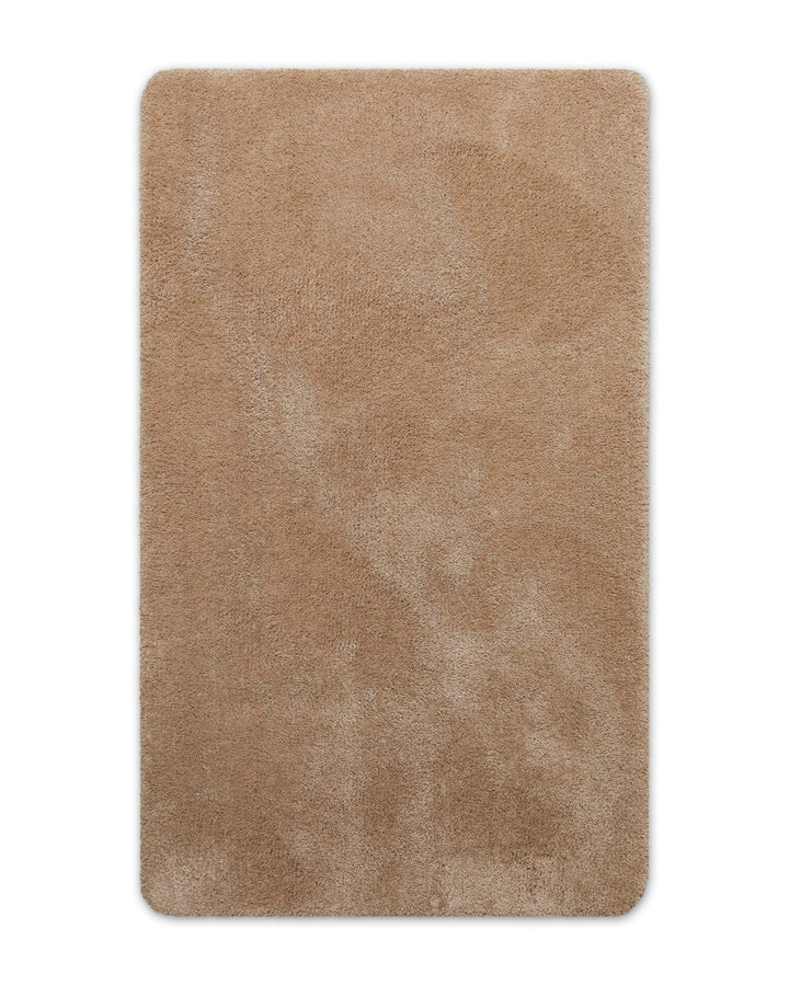 Badematte Badteppich Joris Beige Braun flauschig Front Freisteller