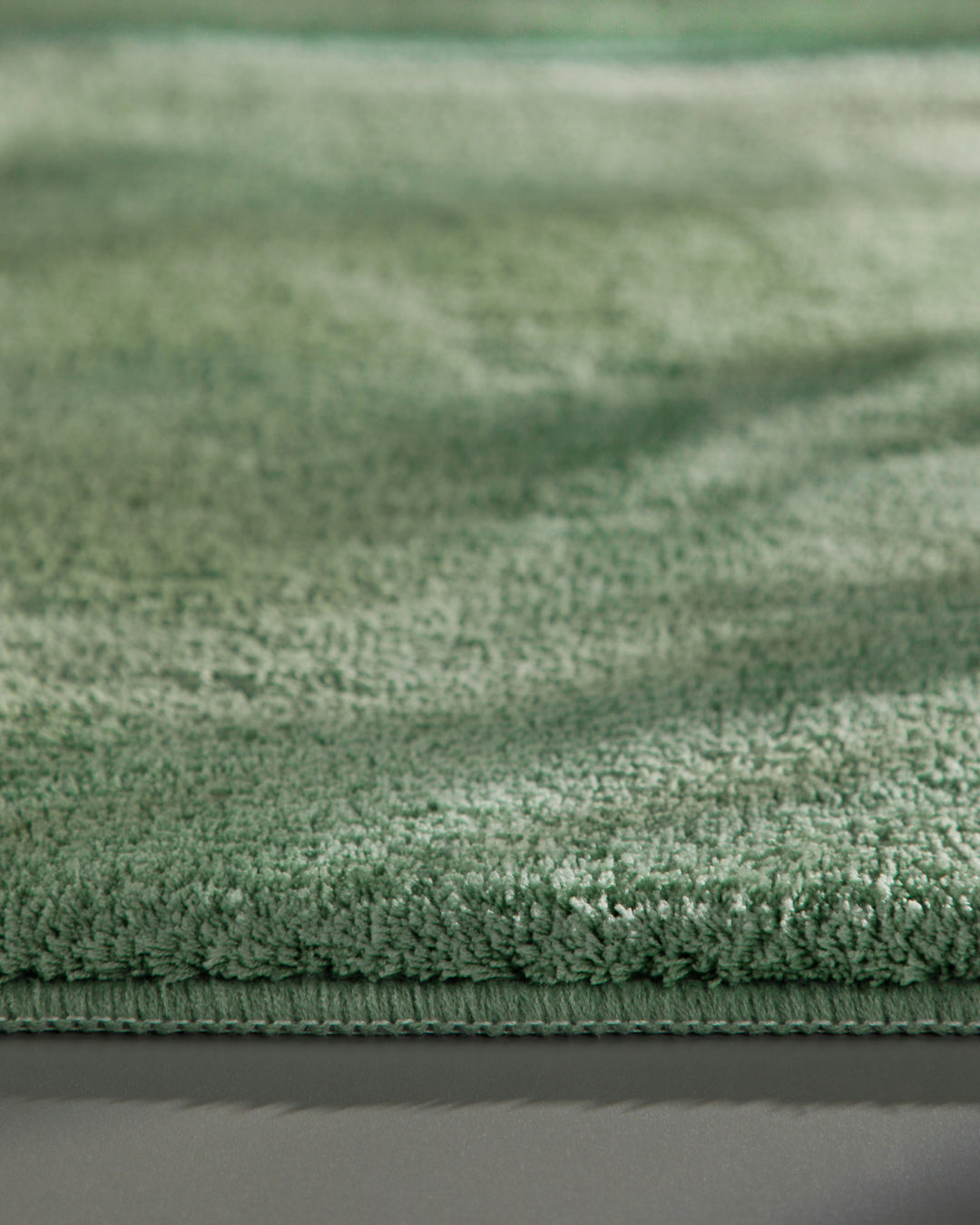 Badematte Badteppich Joris Grün flauschig Detail Flor