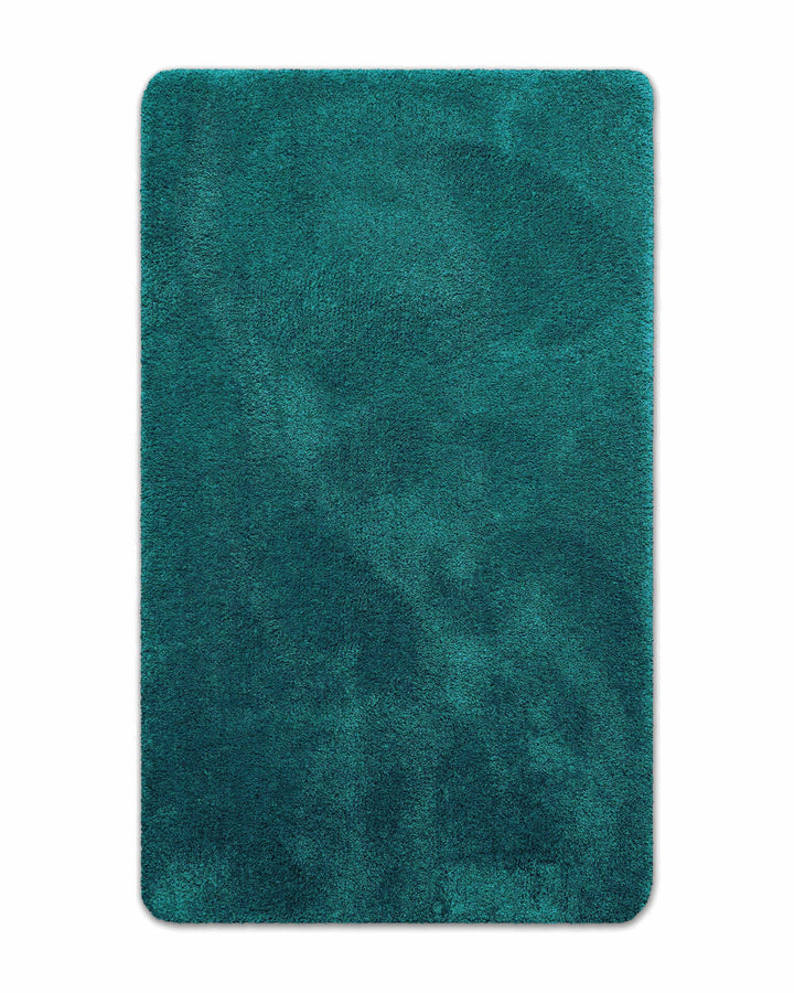 Badematte Badteppich Joris Petrol flauschig Freisteller Front
