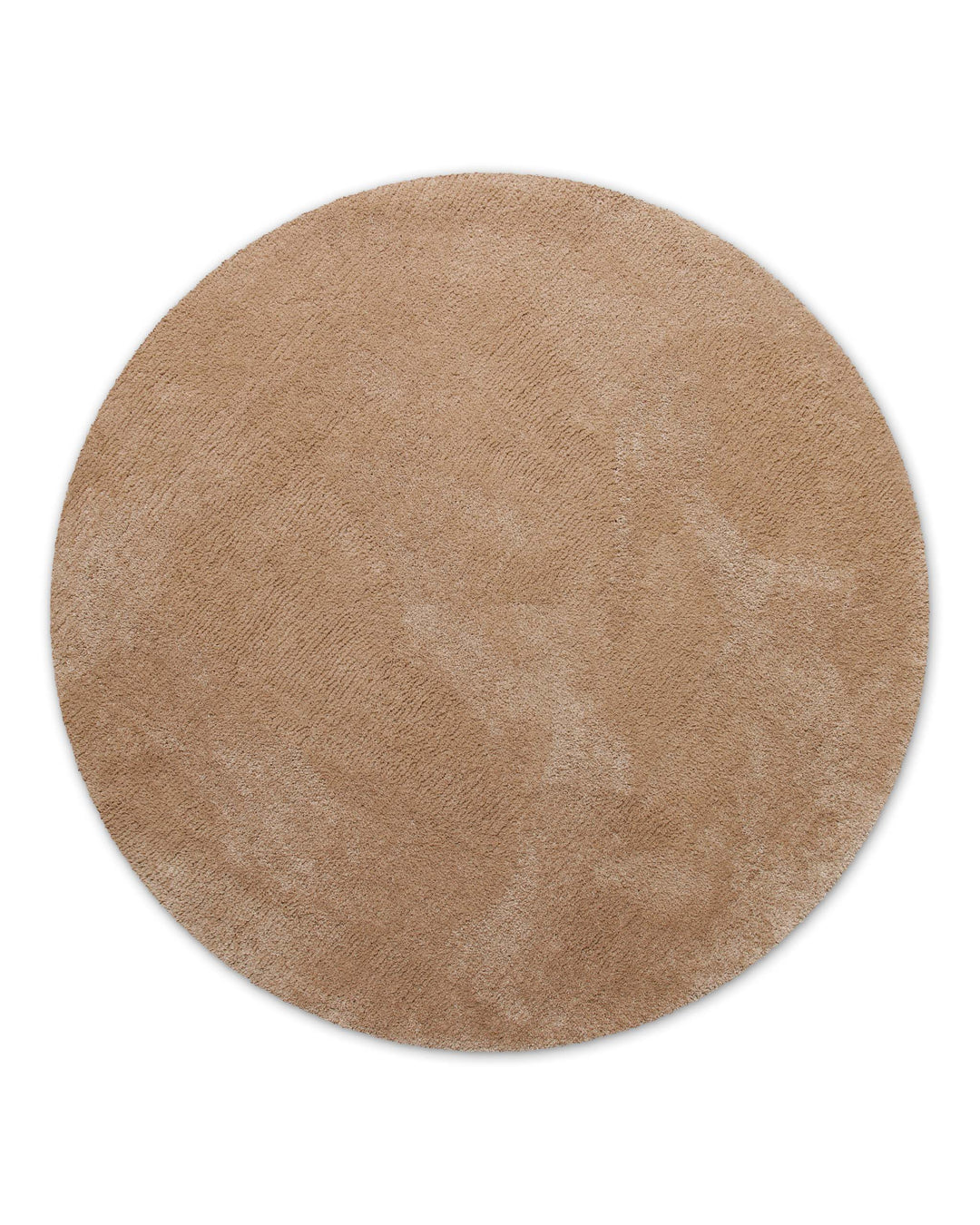 Badematte Badteppich Joris Beige Braun flauschig rund Freisteller Front