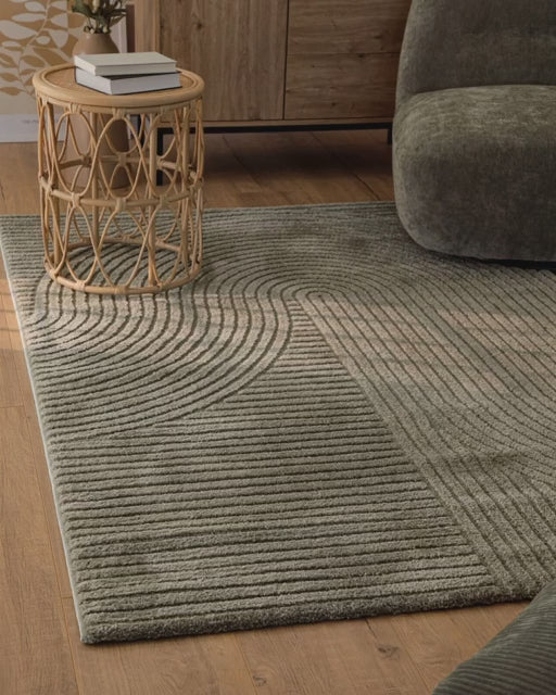 Kurzflorteppich Oliv Grün "Bolen" WECONhome