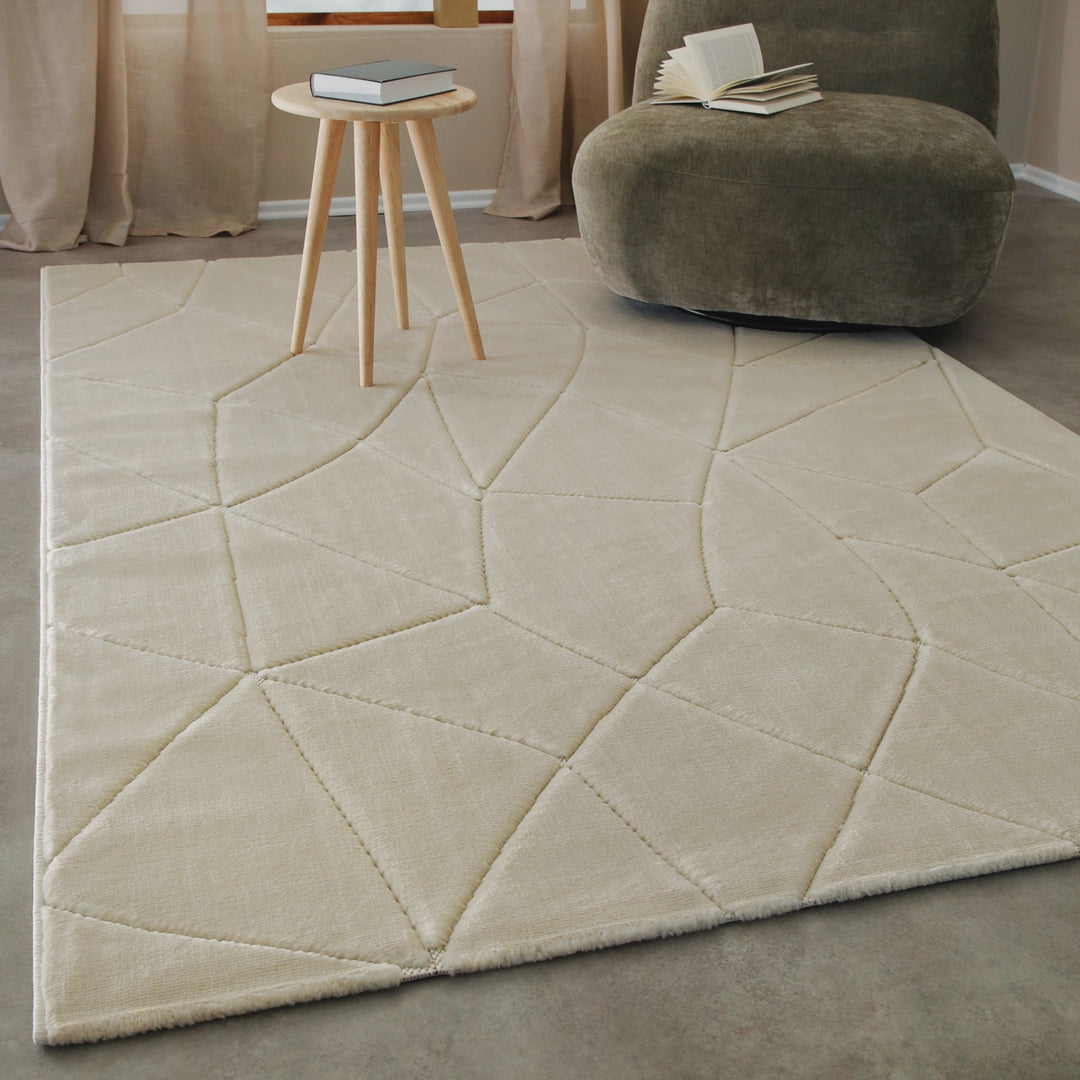 Unplugged Teppich sand beige Kurzflor rechteckig