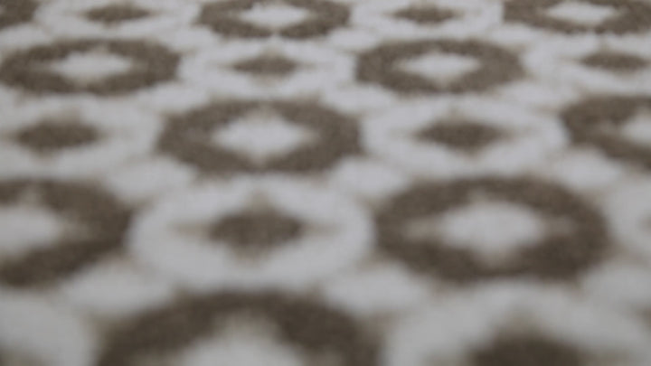 J&J Badteppich taupe beige  Kurzflor rechteckig