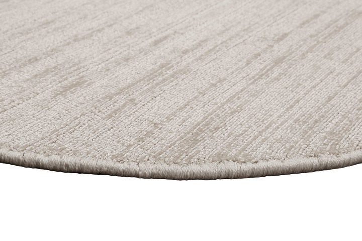Gil Teppich creme beige Kurzflor rund