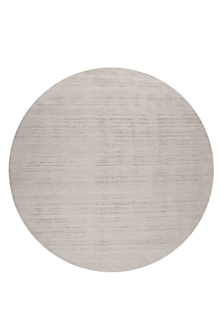 Gil Teppich creme beige Kurzflor rund