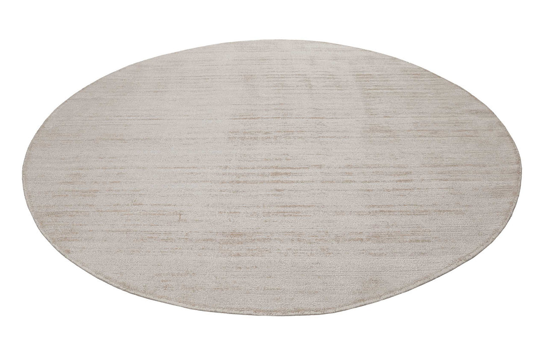 Gil Teppich creme beige Kurzflor rund