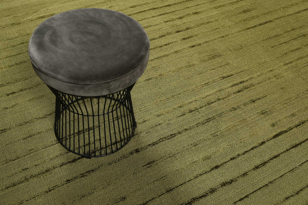 Gil Teppich grün Kurzflor rund