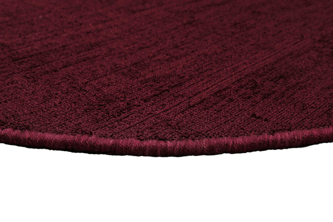 Gil Teppich bordeaux rot Kurzflor rund