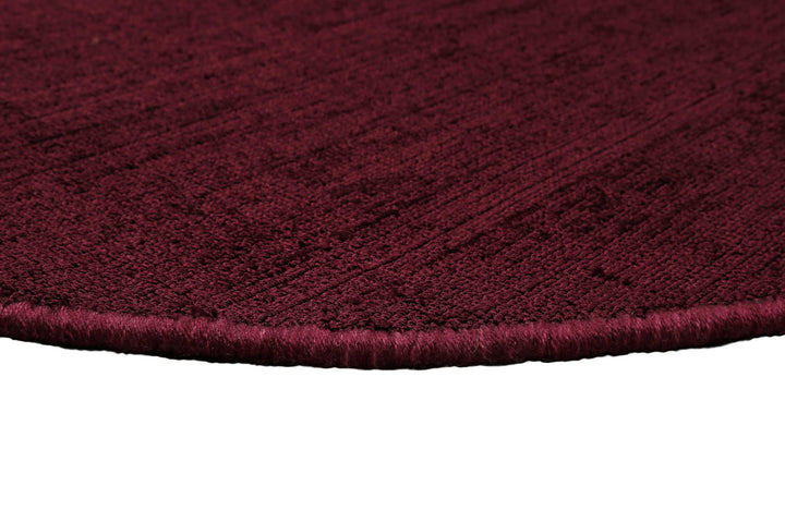 Gil Teppich bordeaux rot Kurzflor rund