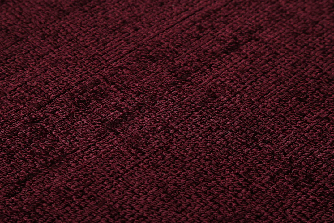 Gil Teppich bordeaux rot Kurzflor rund