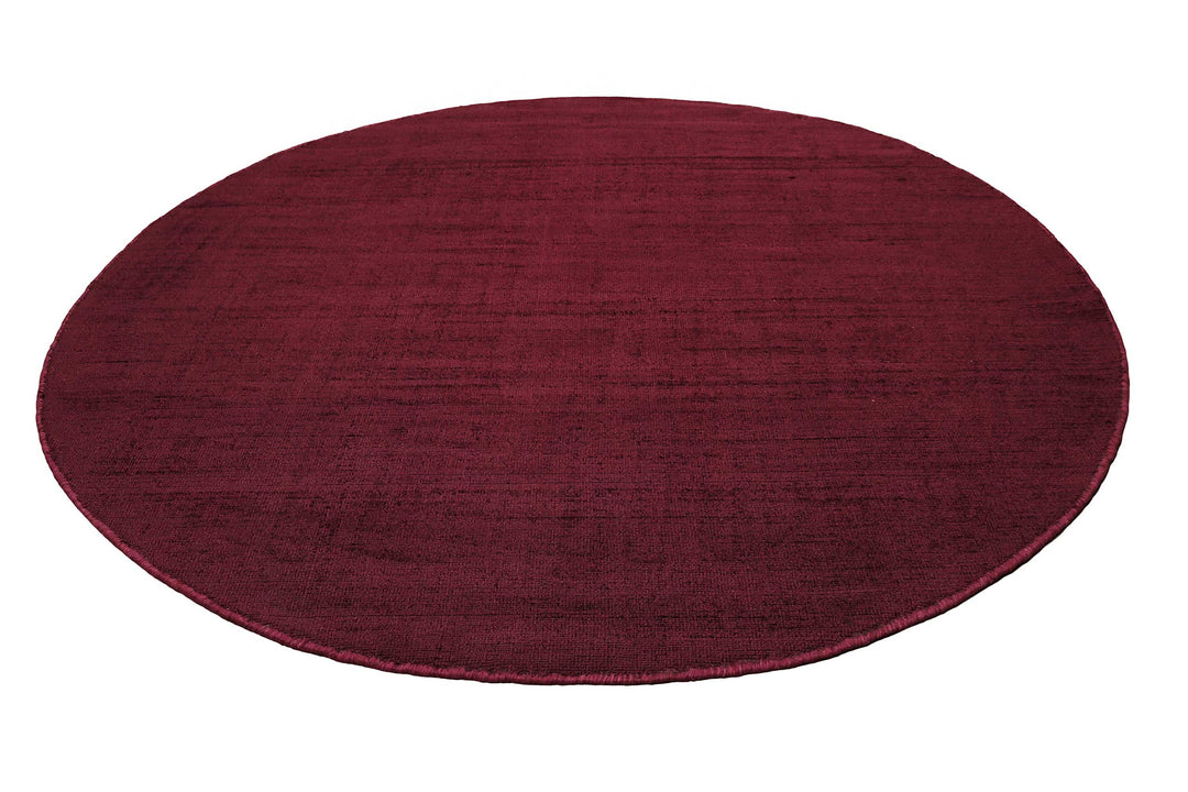 Gil Teppich bordeaux rot Kurzflor rund