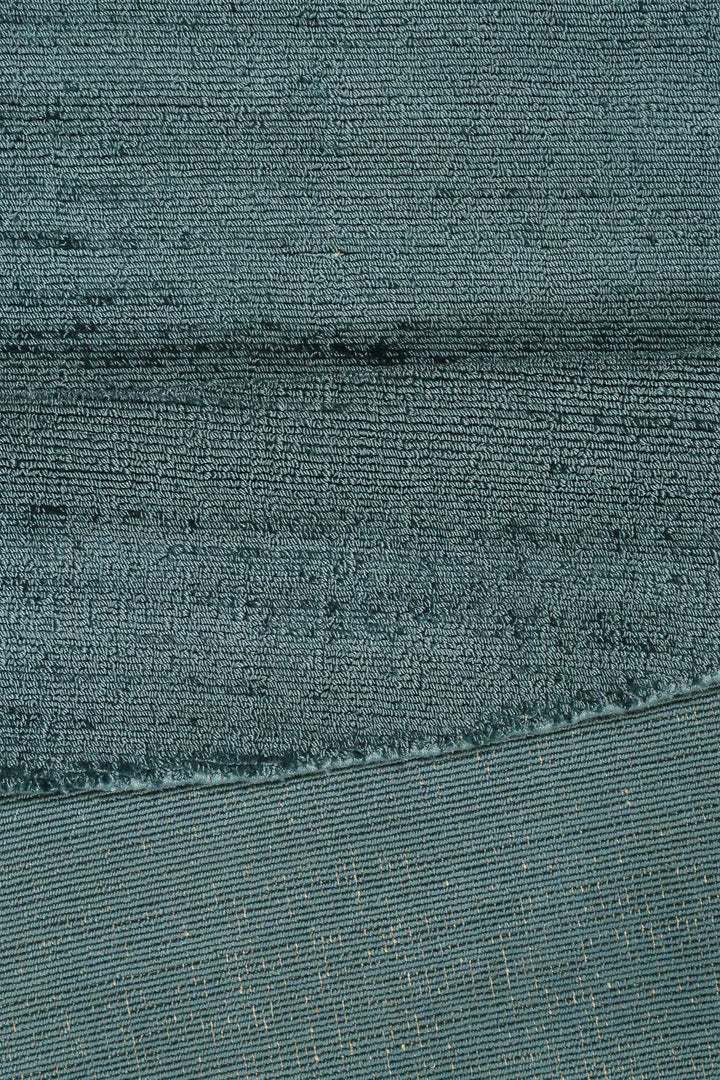 Gil Teppich petrol türkis Kurzflor rund